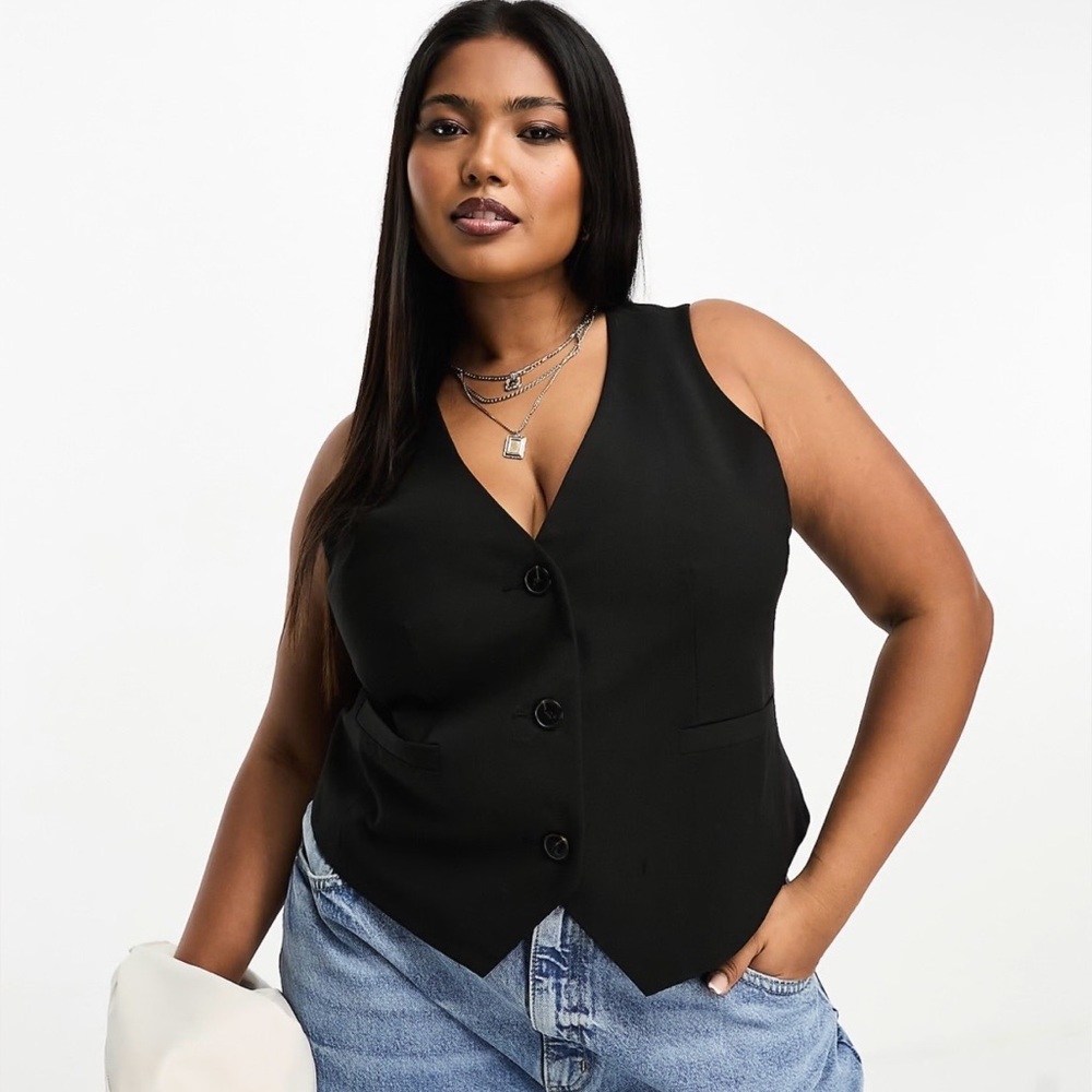 Black Button-Up Vest